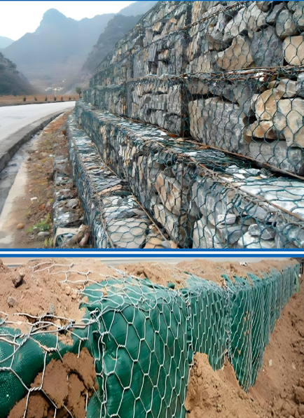 Blog perusahaan terbaru tentang Aplikasi khas Mesin Tenun Gabion Mesh dalam Konservasi Air dan Proyek Jalan Raya