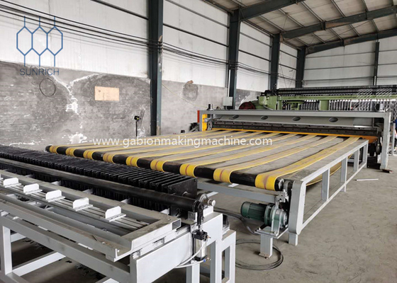 2.7-4.0mm Galvanized atau PVC Coated Wire Gabion Manufacturing Machine Mesin Gabion 30kW