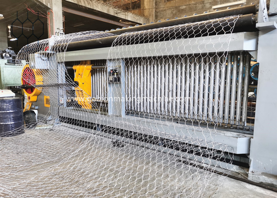 Heavy Duty High Output Galvanized Steel Wire Gabion Mesin Tenun