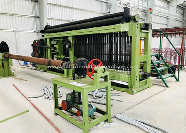 Mesin Melingkar Kawat Sepenuhnya Otomatis, Gabion Mesh Mesin PLC 100x120mm Kontrol Sederhana